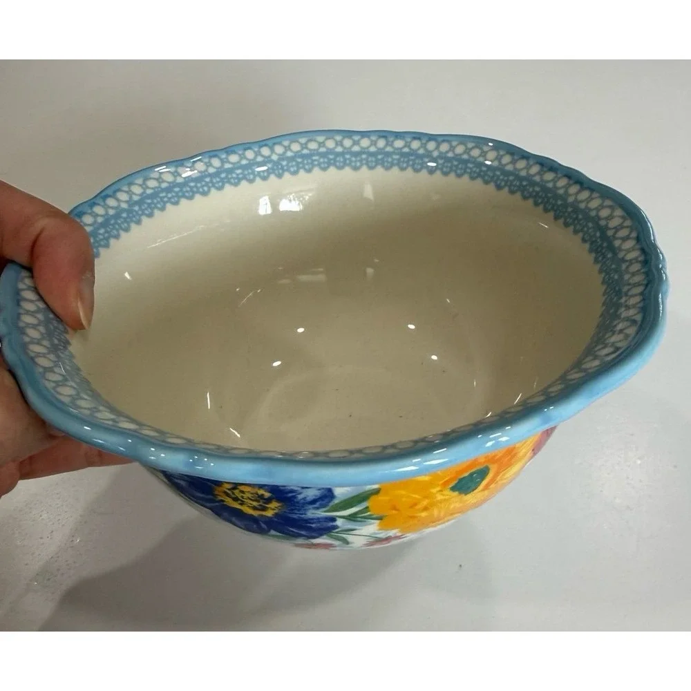 The Pioneer Woman Brilliant Blooms Stoneware Bowl